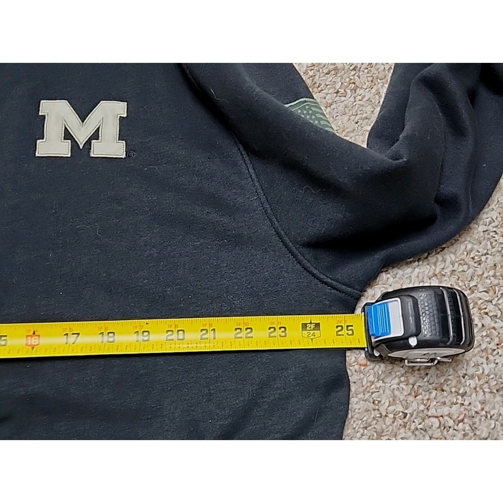 Colosseum Michigan Wolverines Military OHT  Zip Bomber Sweatshirt XXL Black - Picture 7 of 15